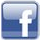 Facebook Icon, small lowercase white f on blue background