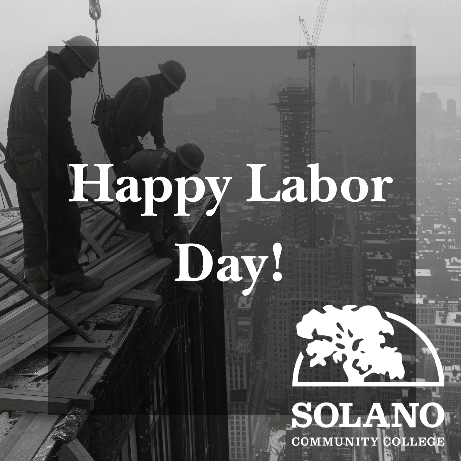 Happy Labor Day with stars going down the sides