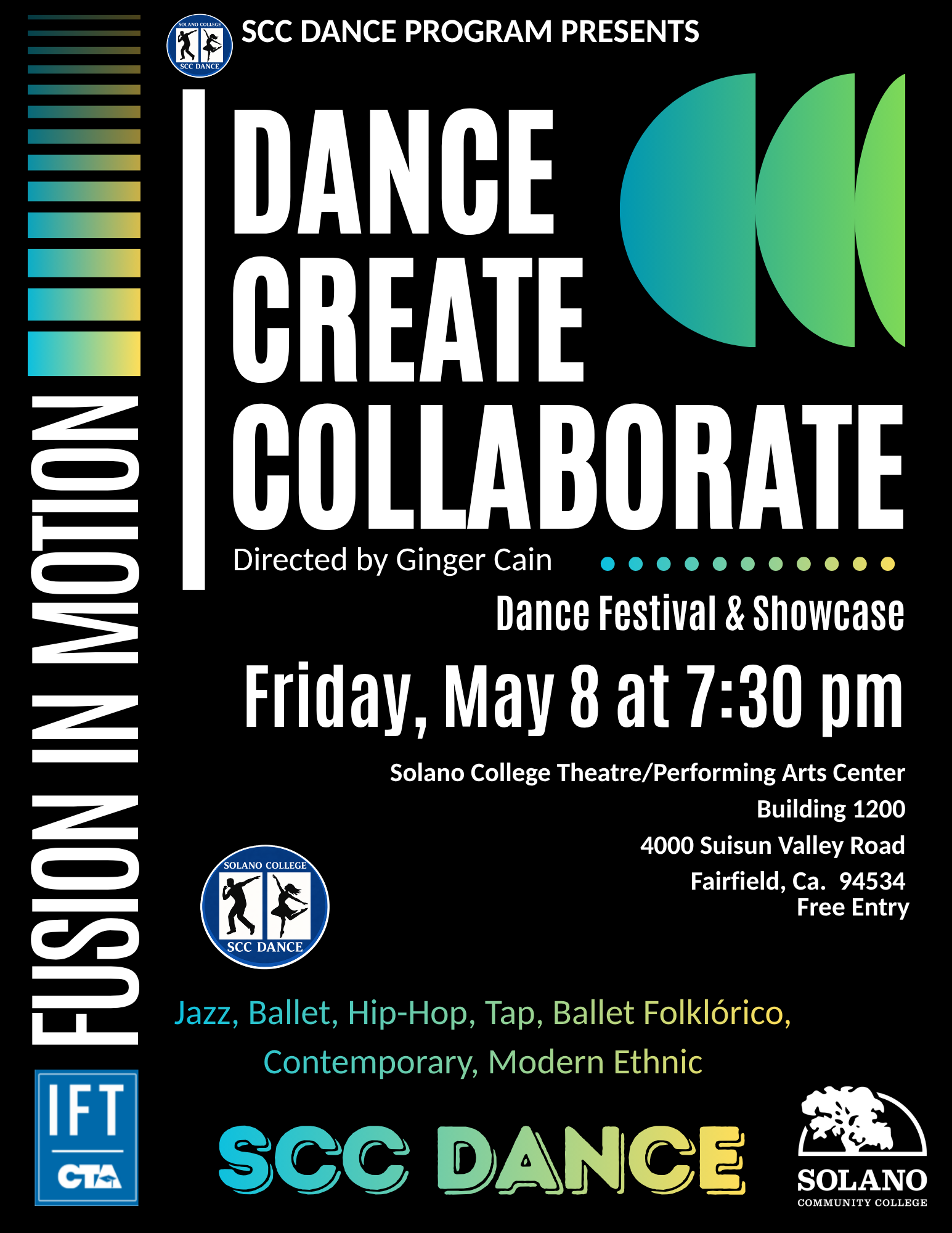 Image with information on date and time of the SCC Dance Event.