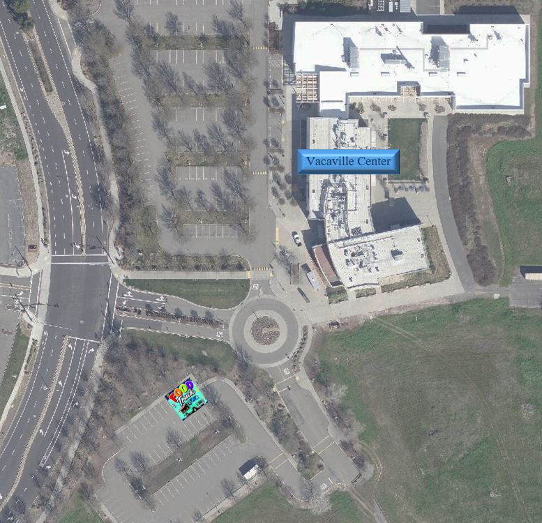 Map of vacaville location where food trucks can park