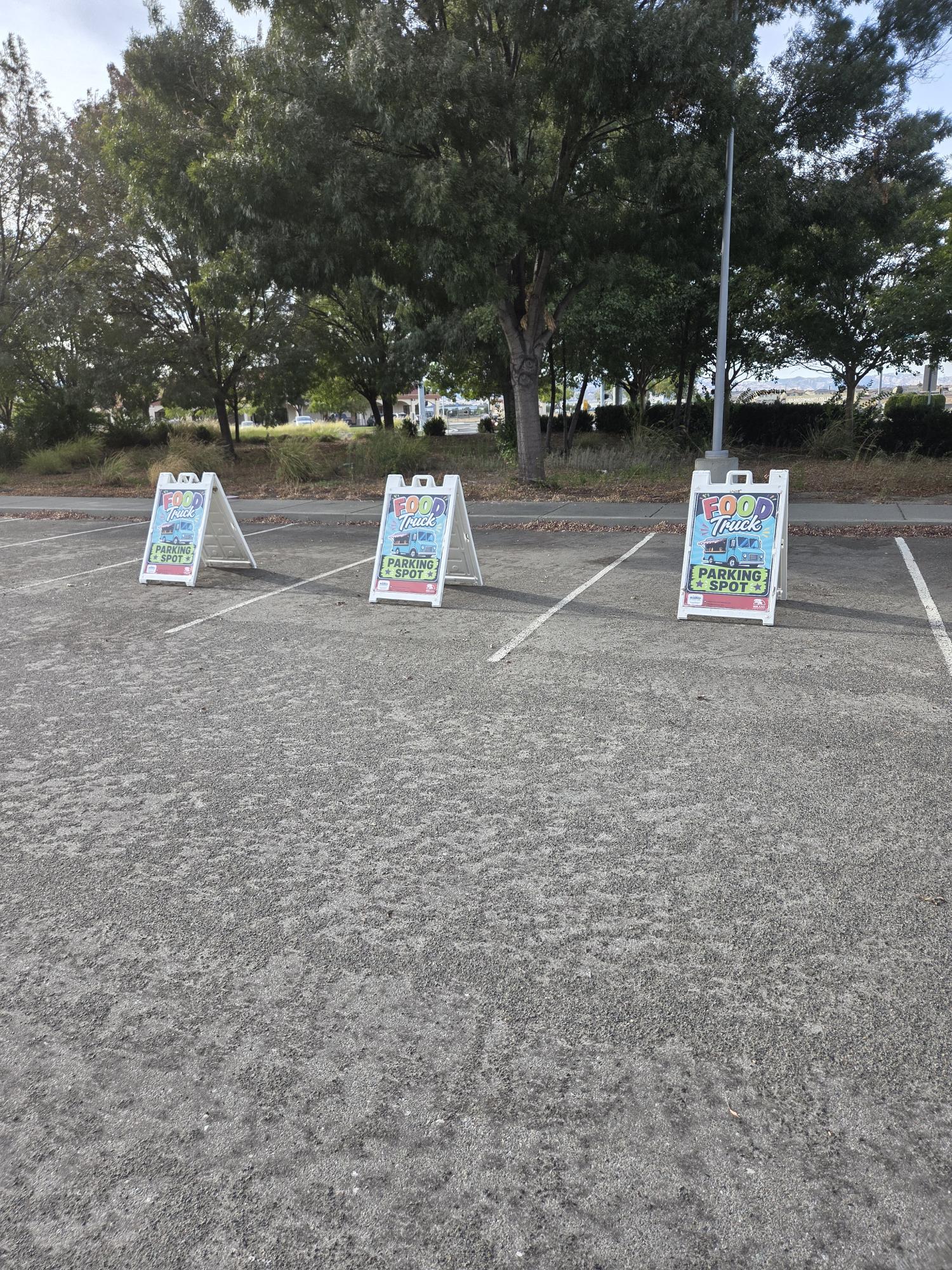 photo of actual parking spots available for food trucks