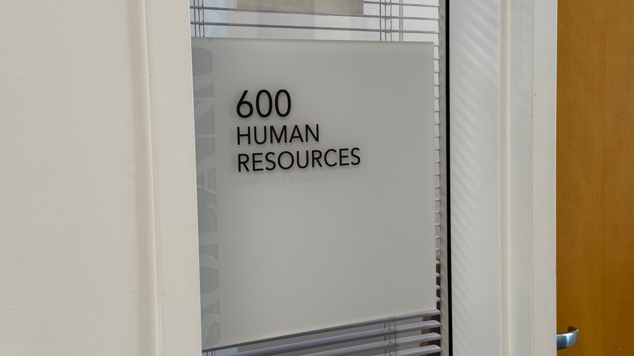 human resources door