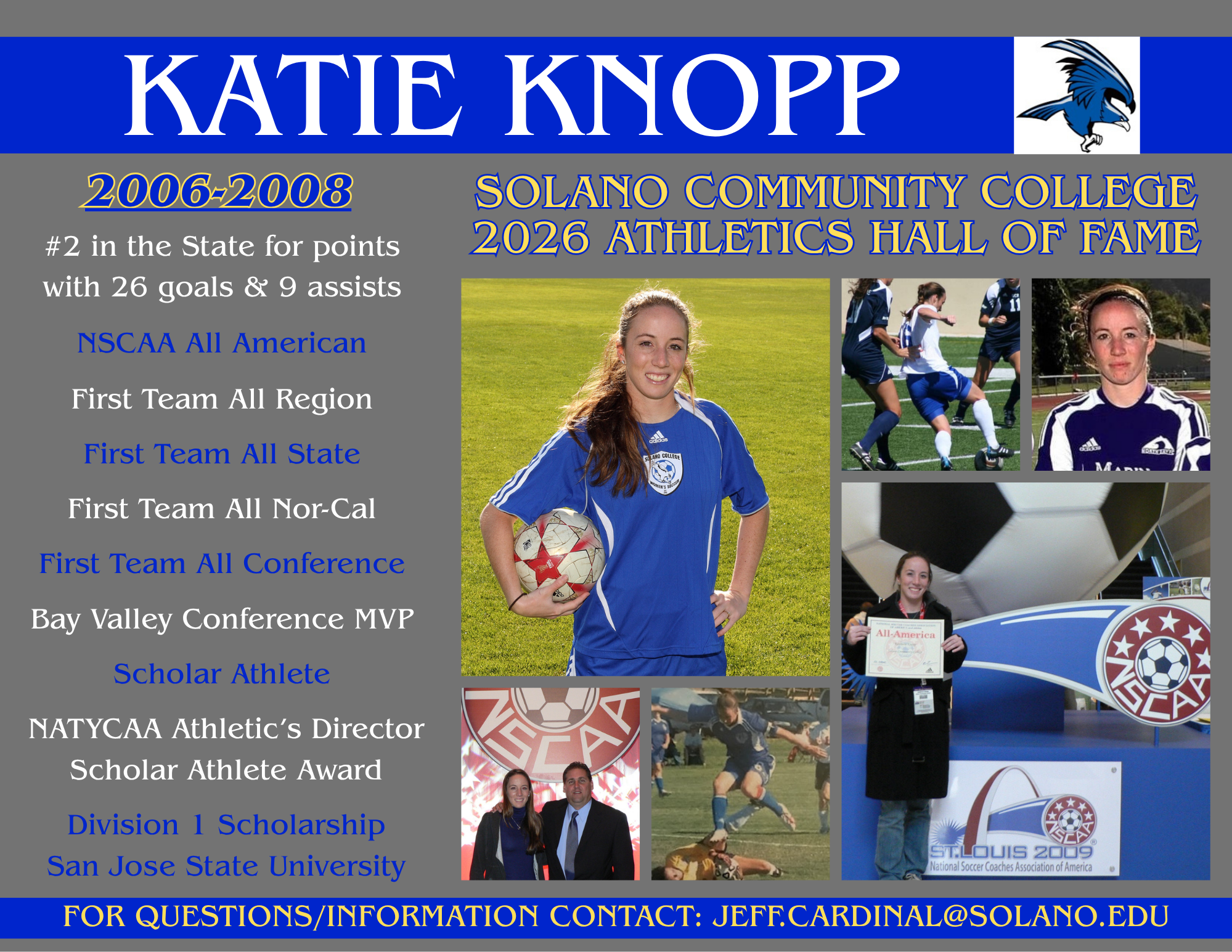 Image of Katie and her achievements 